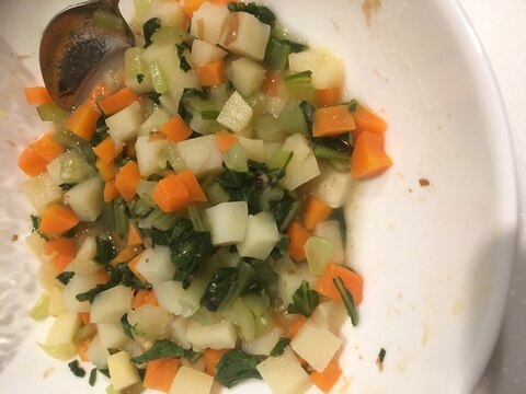 【離乳食後期】野菜のおかかあえ